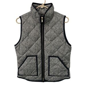 J. Crew Herringbone Excursion Down Vest Style 02533 Women’s Size S